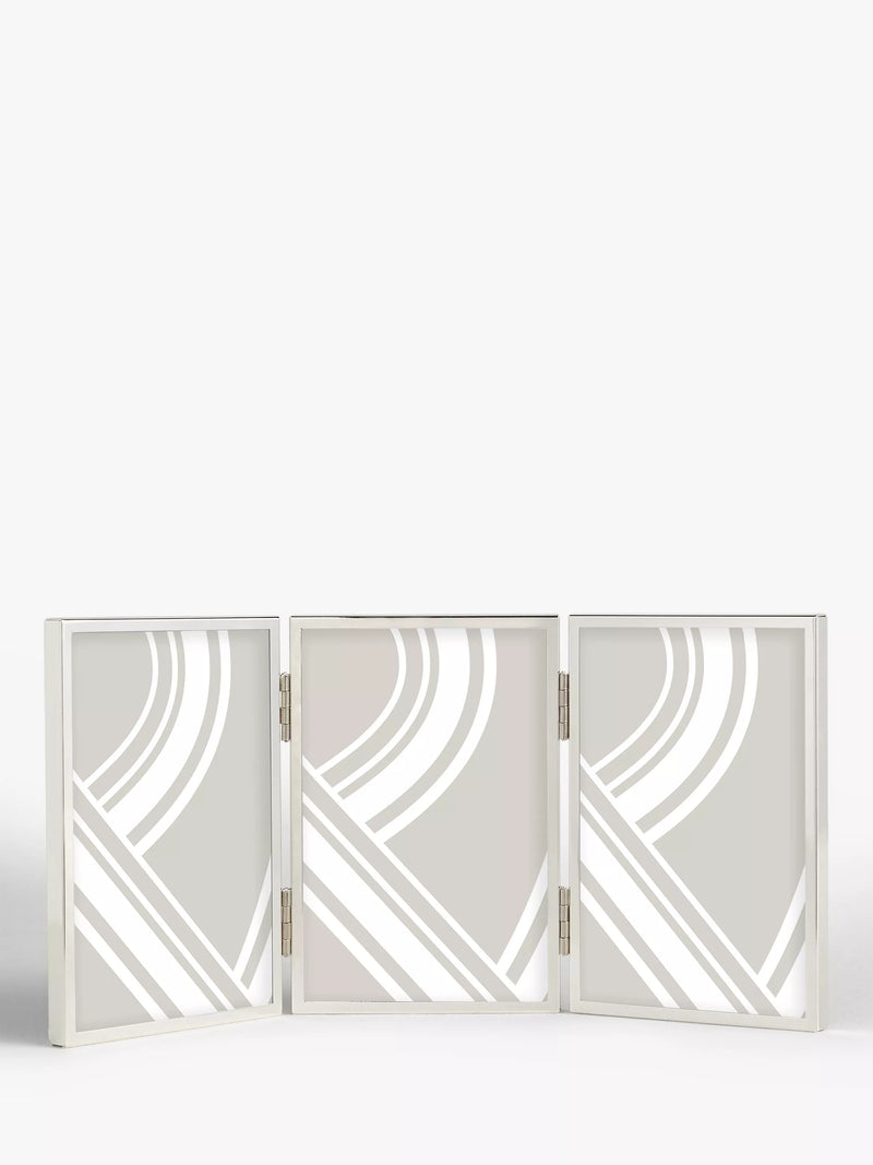 John Lewis Daya Triple Photo Frame - Silver Plated 5 x 7" (13 x 18cm)