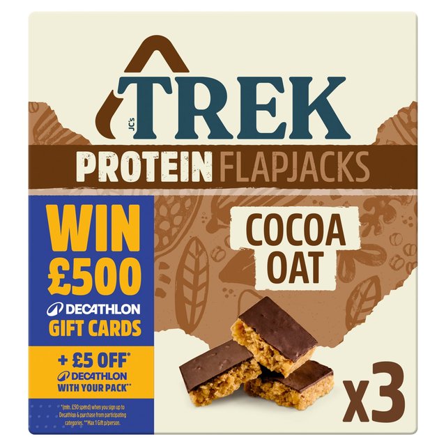 TREK Cocoa Oat Protein Flapjacks Multipack   3 x 50g GOODS M&S   