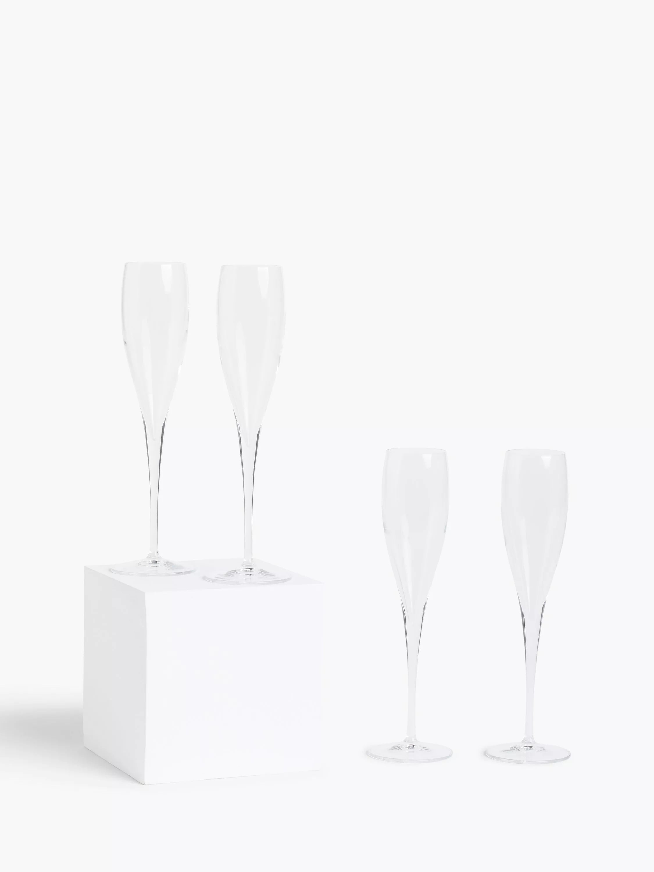 John Lewis clear sparkling wine flutes set of 4 175ml, UK version