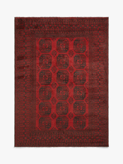 John Lewis Gooch Luxury Hand Knotted Afghan Elephant Rug, Red- Buy online at McGrocer