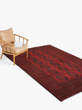 Gooch Luxury Hand Knotted Afghan Elephant Rug, Red