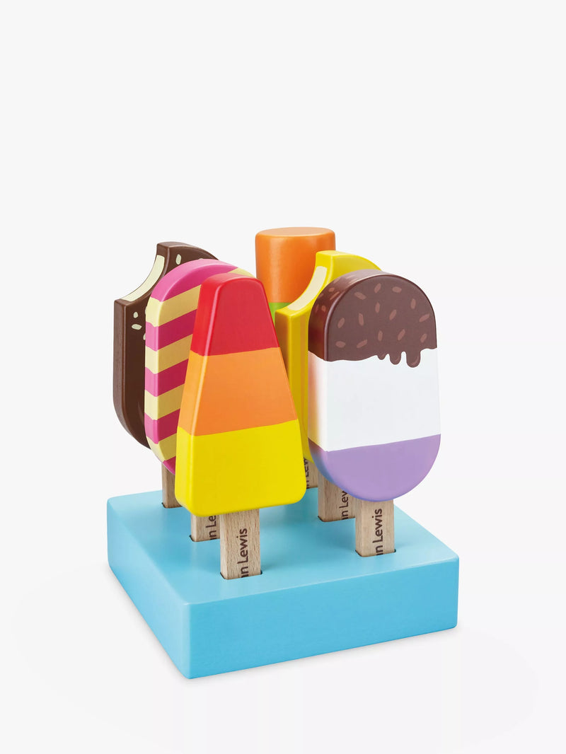 John Lewis wooden ice lollies pretend play set, UK version