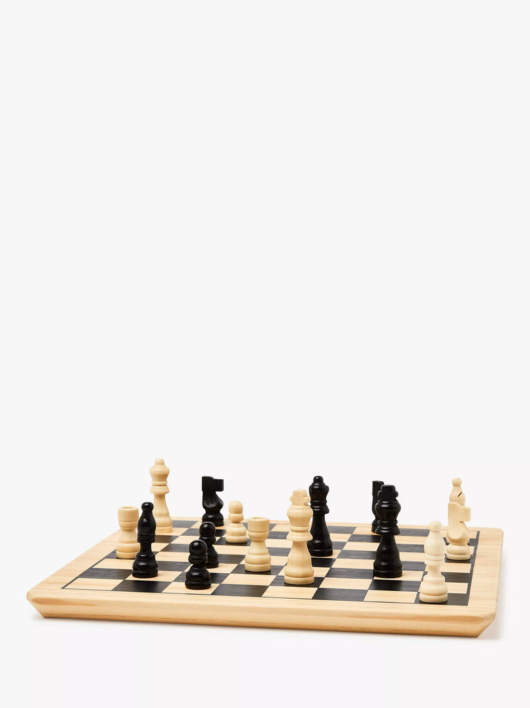 John Lewis Wooden Chess & Draughts Game