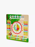John Lewis wooden routine clock for kids 30cm - British product