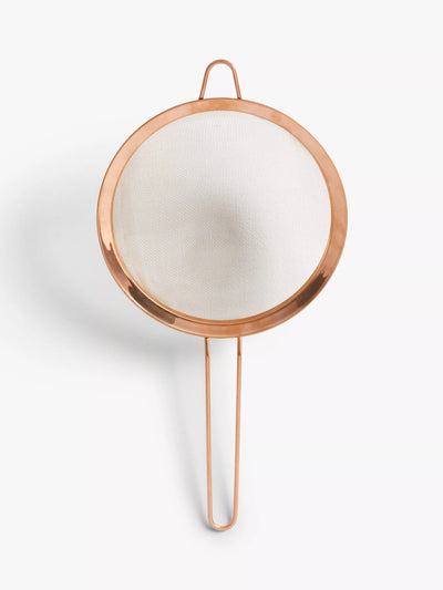 John Lewis John Lewis Stainless Steel Sieve, Copper 18cm Double Mesh Sieve- Buy online at McGrocer