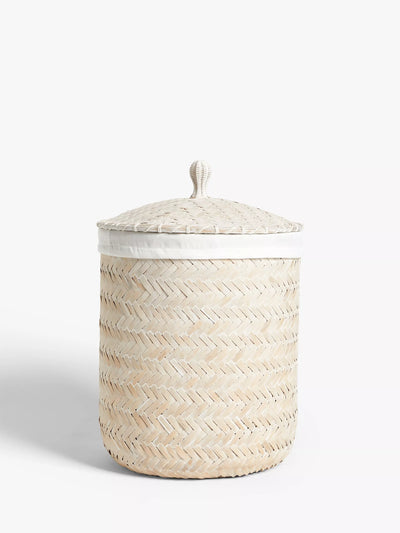 John Lewis John Lewis Circular Bamboo Laundry Hamper with Lid- Buy online at McGrocer