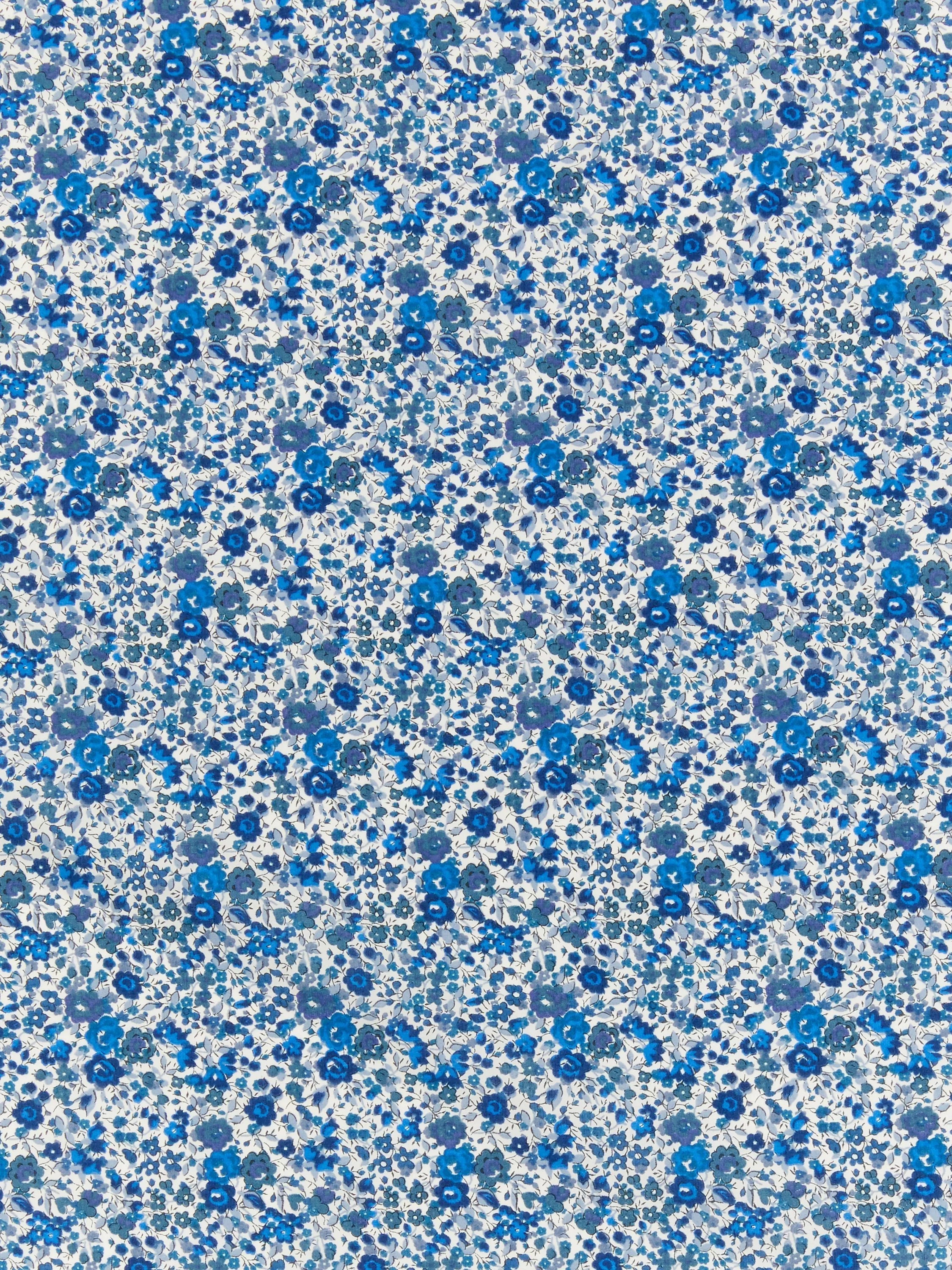Liberty Fabrics Tana Lawn floral print blue fabric, UK version