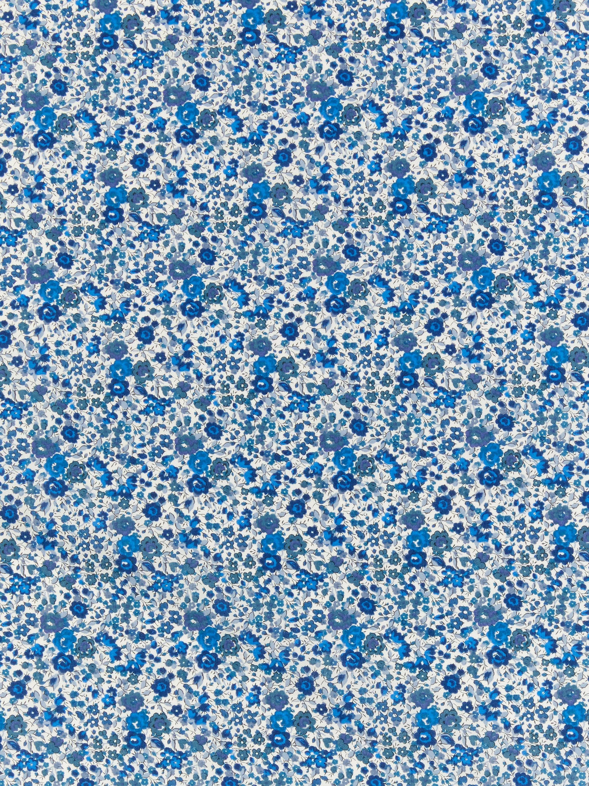 Liberty Fabrics Tana Lawn floral print blue fabric, UK version