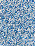 Liberty Fabrics Tana Lawn floral print blue fabric, UK version
