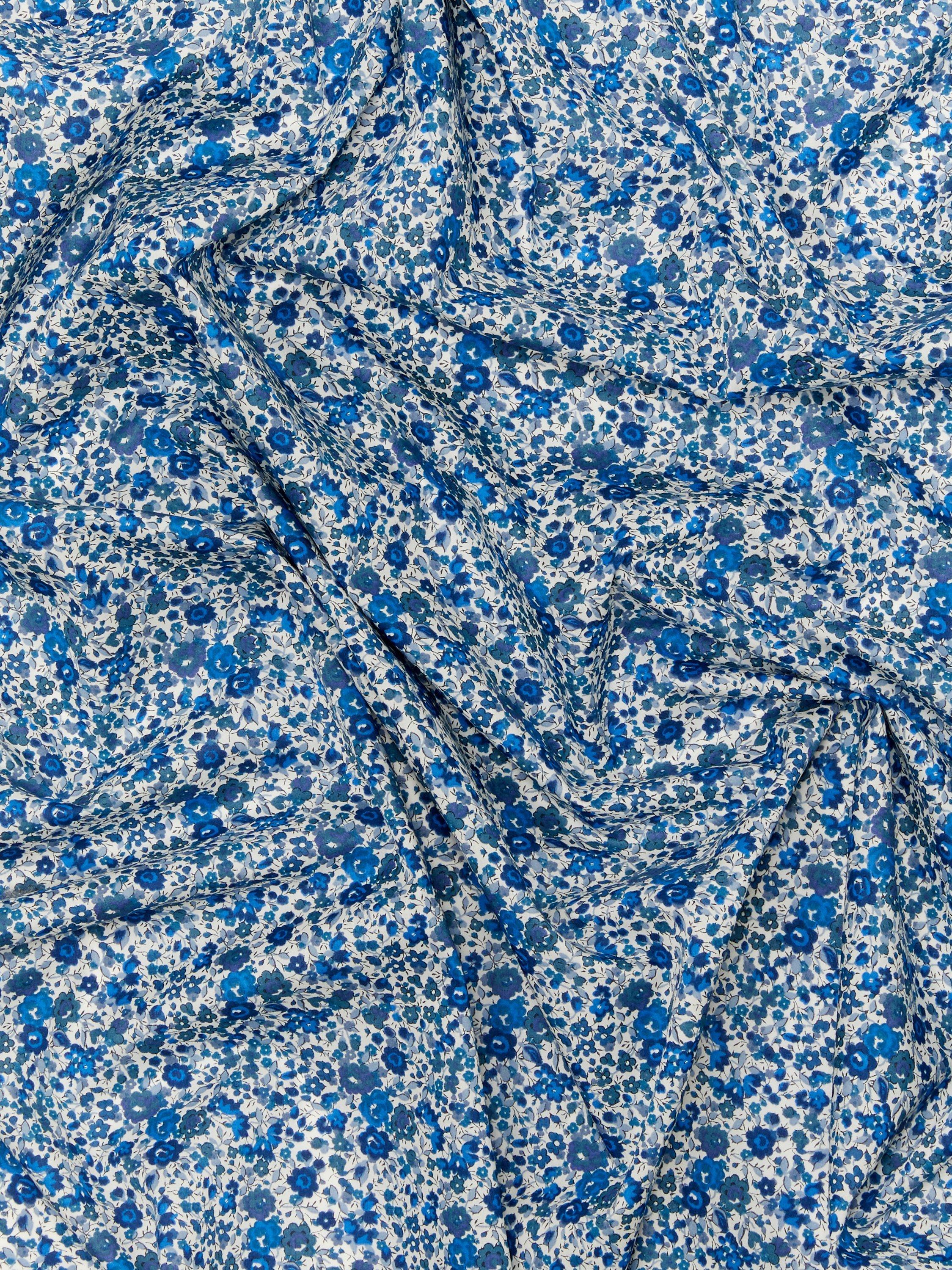 Liberty Fabrics Tana Lawn floral print blue fabric, UK version