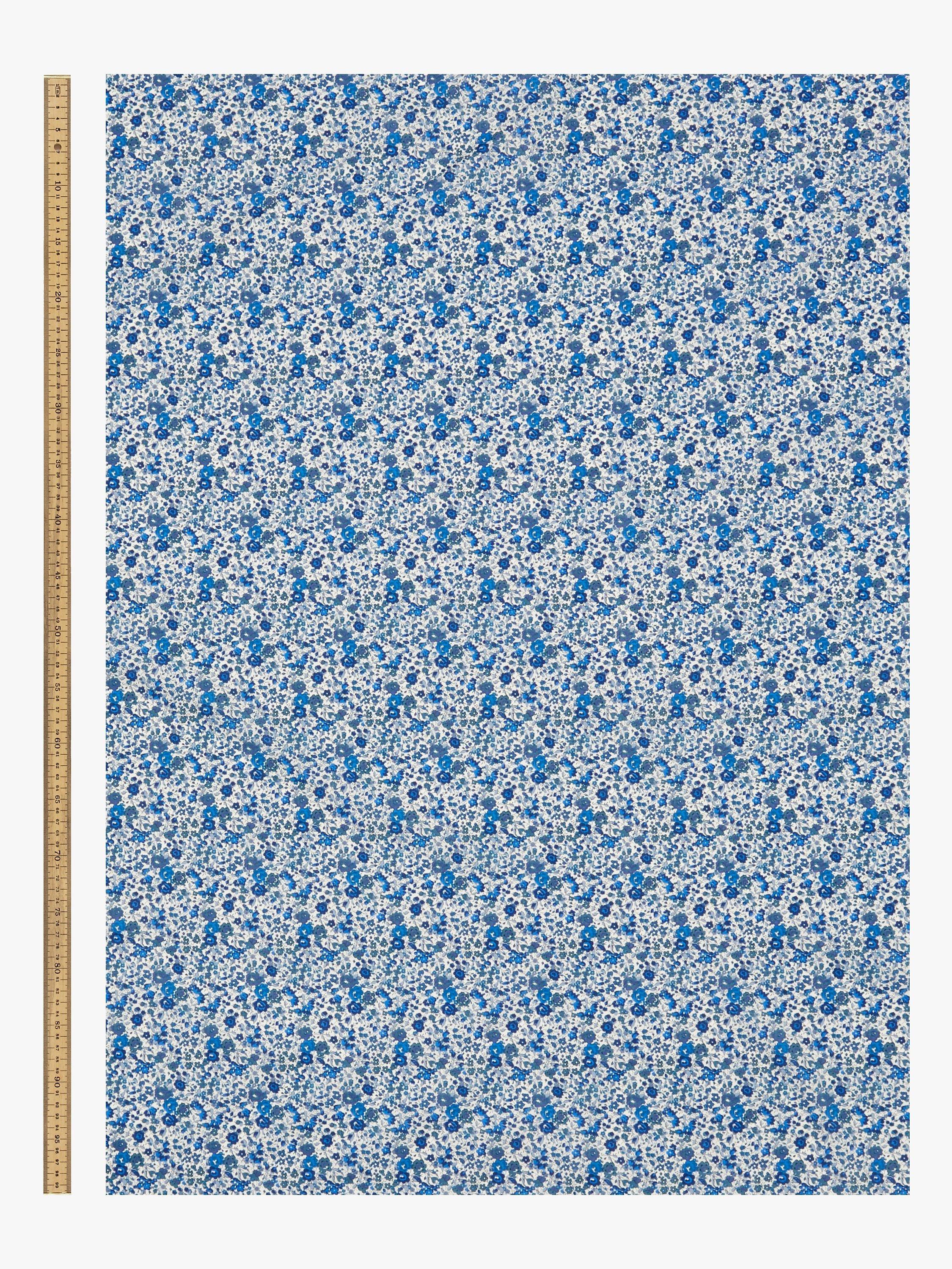 Liberty Fabrics Tana Lawn floral print blue fabric, UK version
