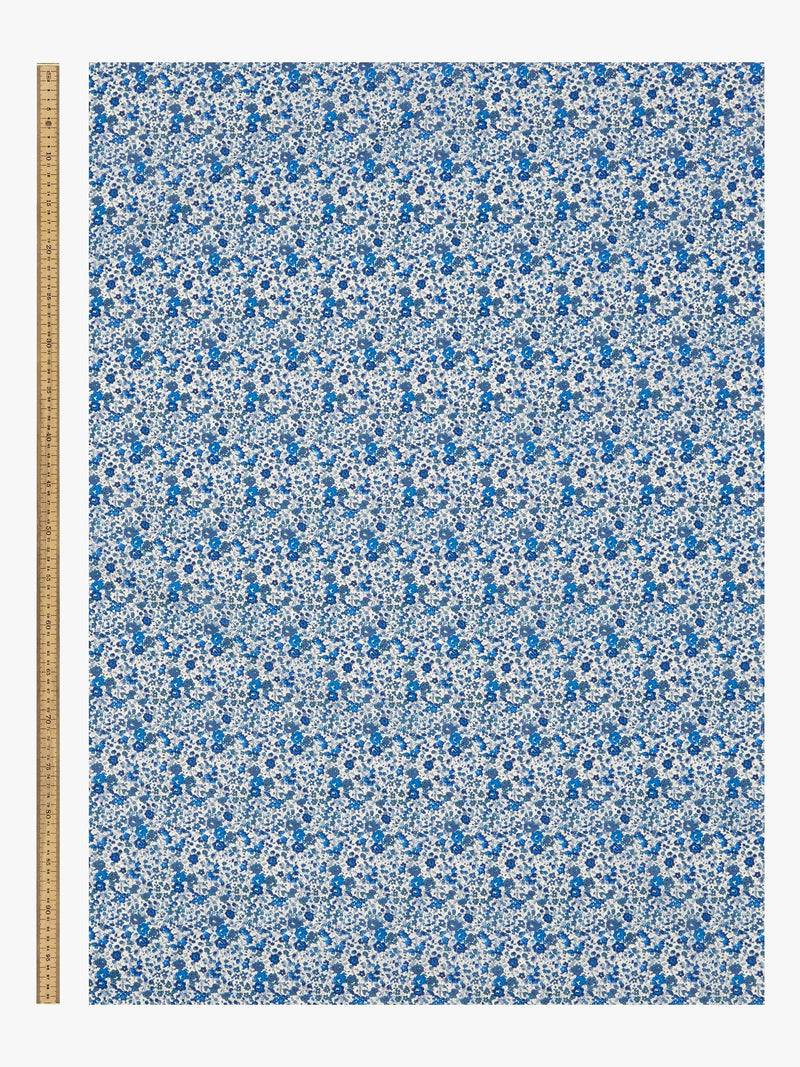 Liberty Fabrics Tana Lawn floral print blue fabric, UK version