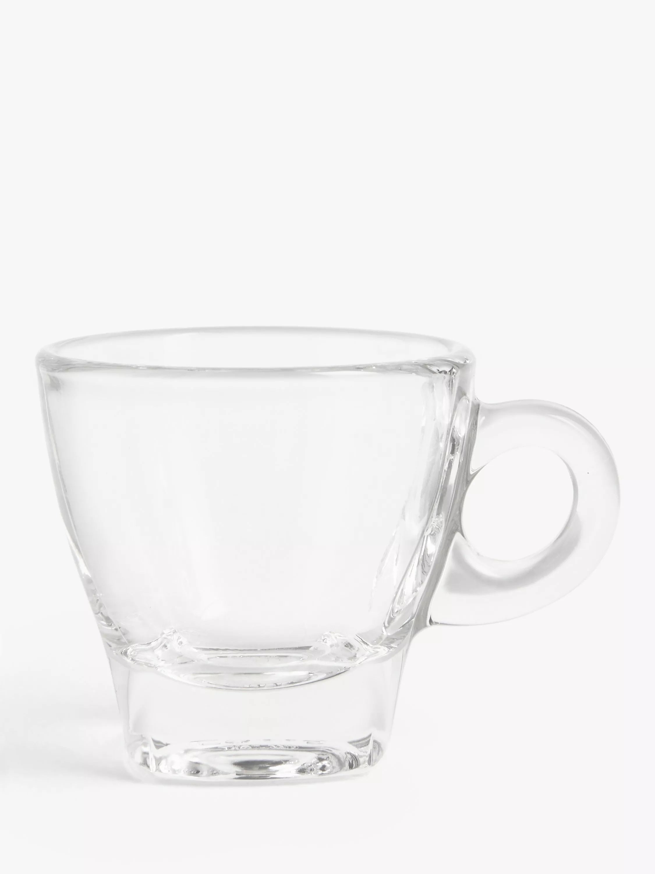 John Lewis clear glass espresso cup and saucer set, 70ml, 2-piece, UK version