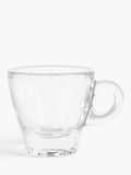 John Lewis clear glass espresso cup and saucer set, 70ml, 2-piece, UK version