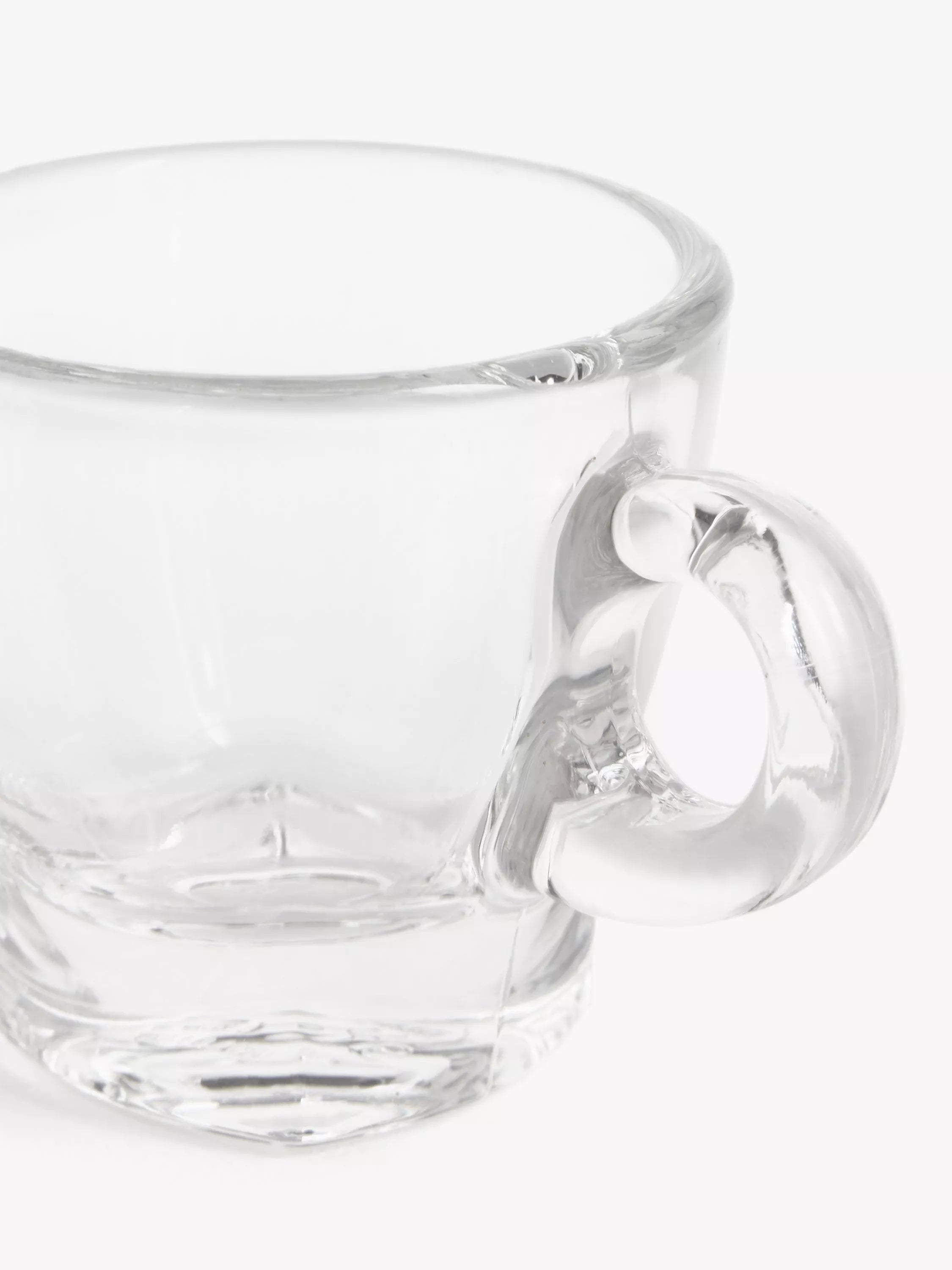 John Lewis clear glass espresso cup and saucer set, 70ml, 2-piece, UK version
