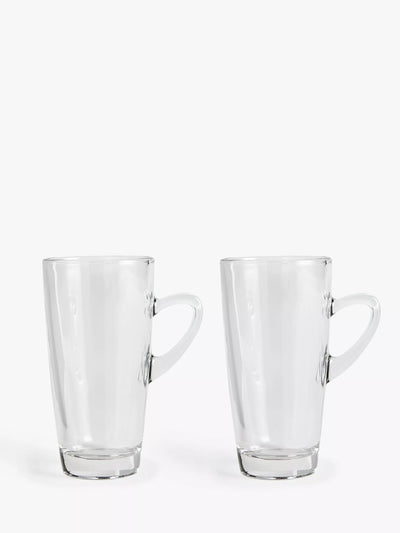 John Lewis Clear Latte Glasses Set of 2, 320ml- Buy online at McGrocer