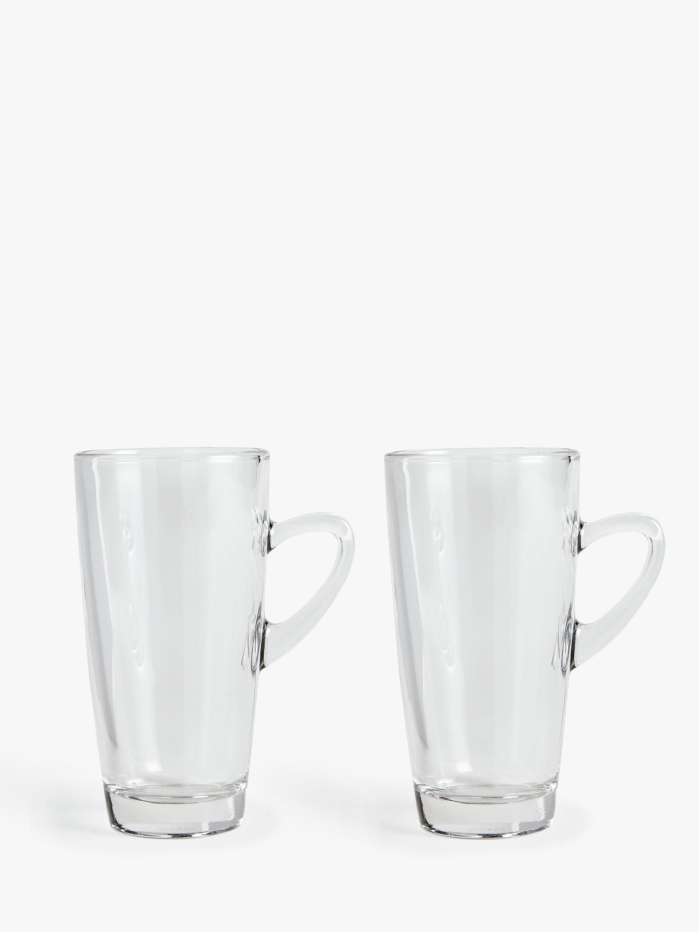John Lewis clear latte glasses set of 2 320ml, UK version