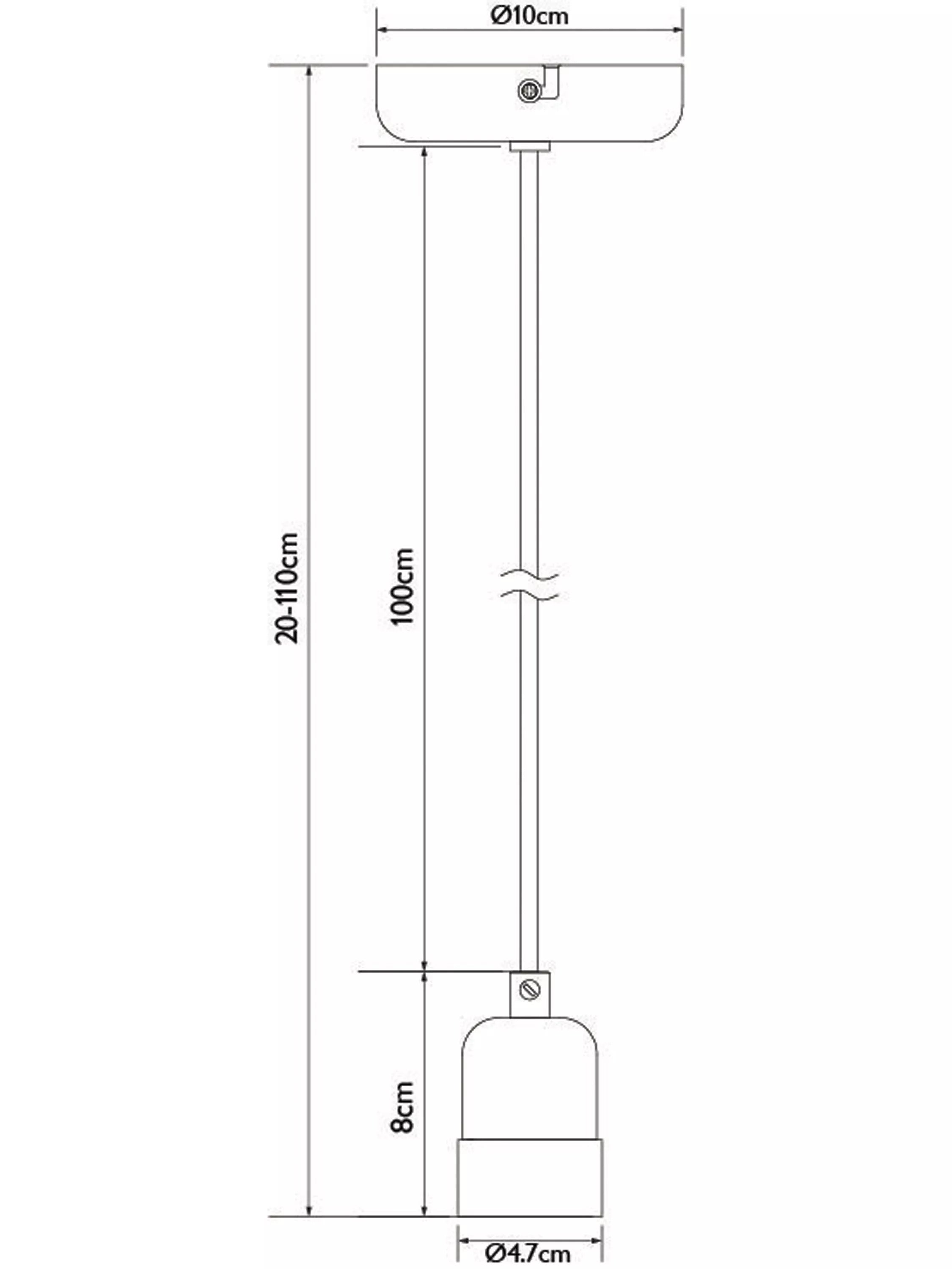 John Lewis ceiling pendant cord white adjustable (British brand)