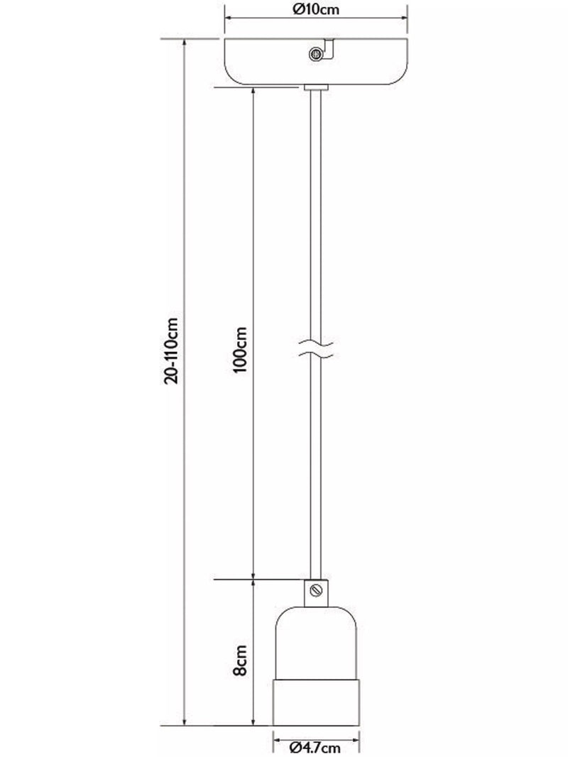 John Lewis ceiling pendant cord white adjustable (British brand)