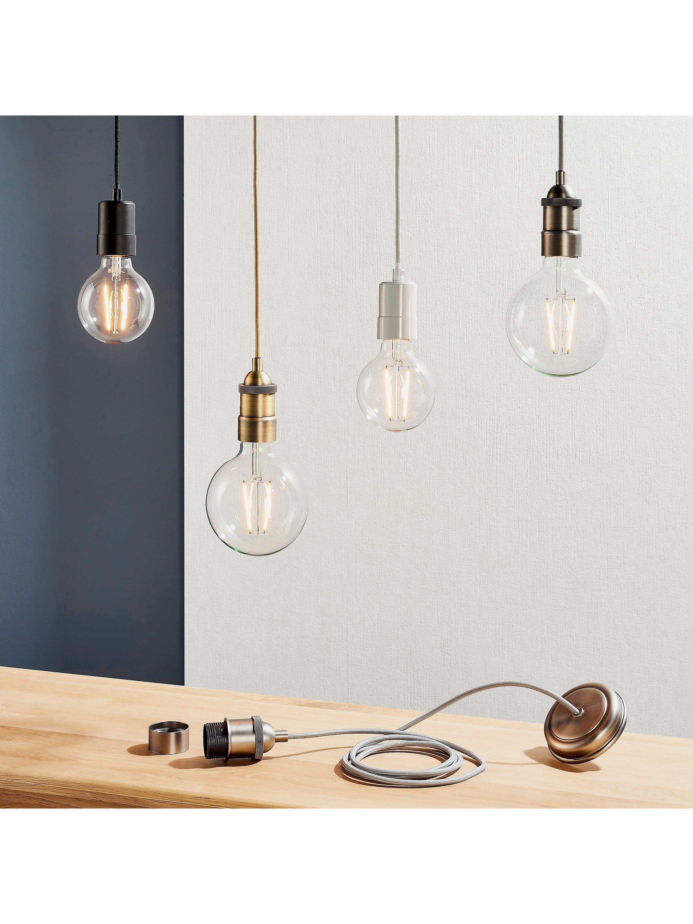 John Lewis Baldwin ceiling cord braided flex, imported from the UK