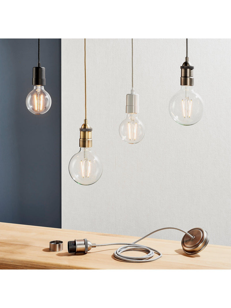 John Lewis Baldwin ceiling cord braided flex, imported from the UK