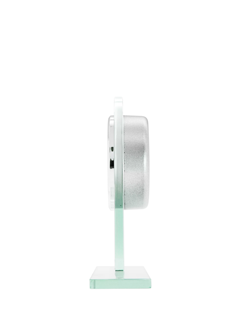 Acctim glass mantel clock H17cm - British product