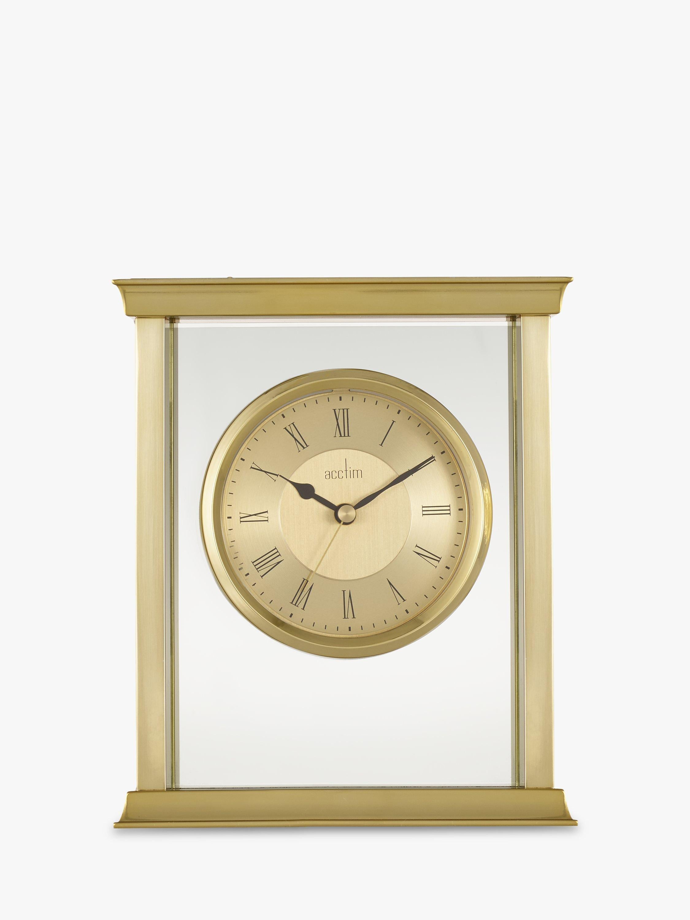 Acctim Halton mantel clock 18cm gold Roman numeral, UK version