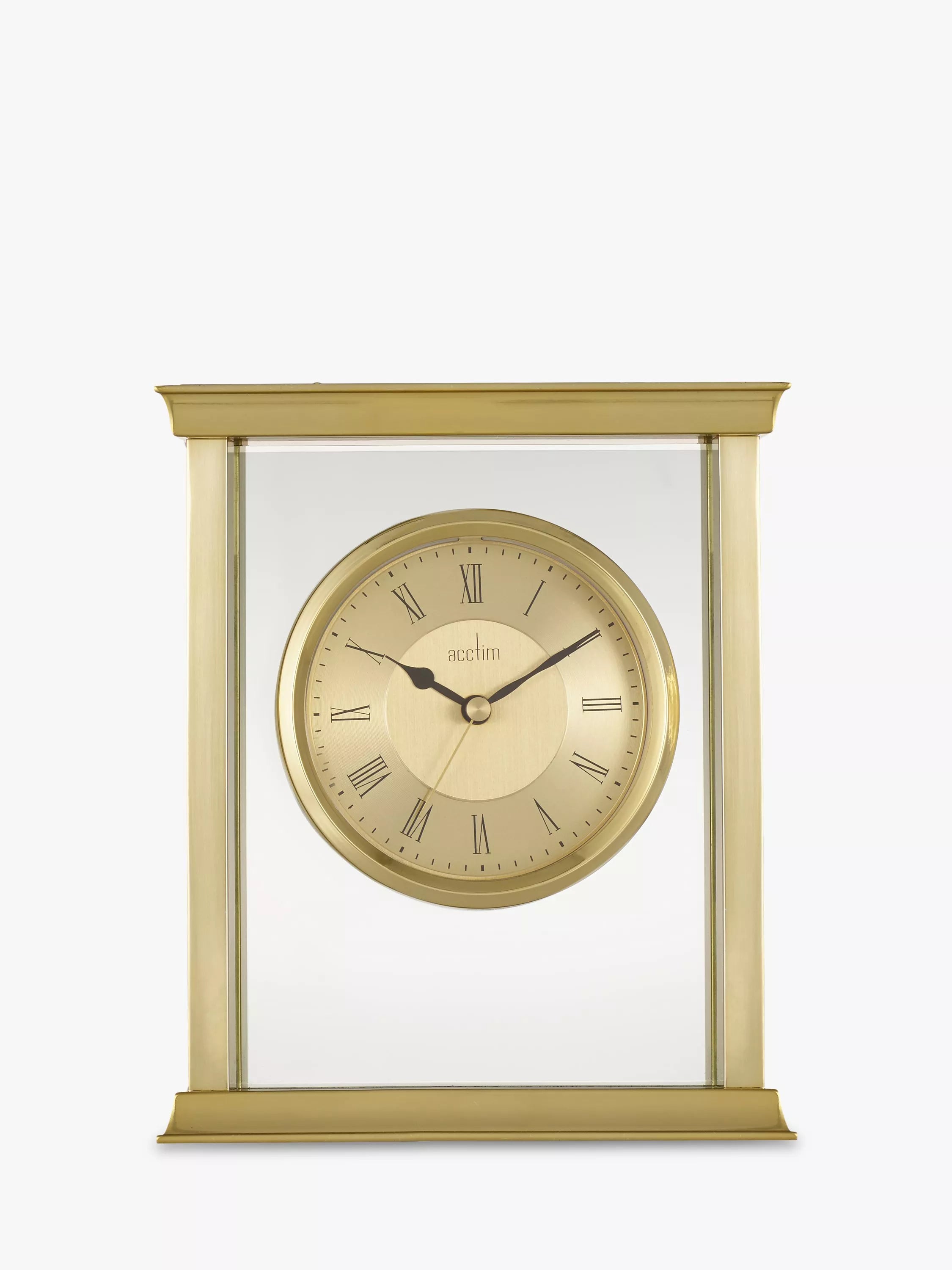 Acctim Halton mantel clock 18cm gold Roman numeral, UK version