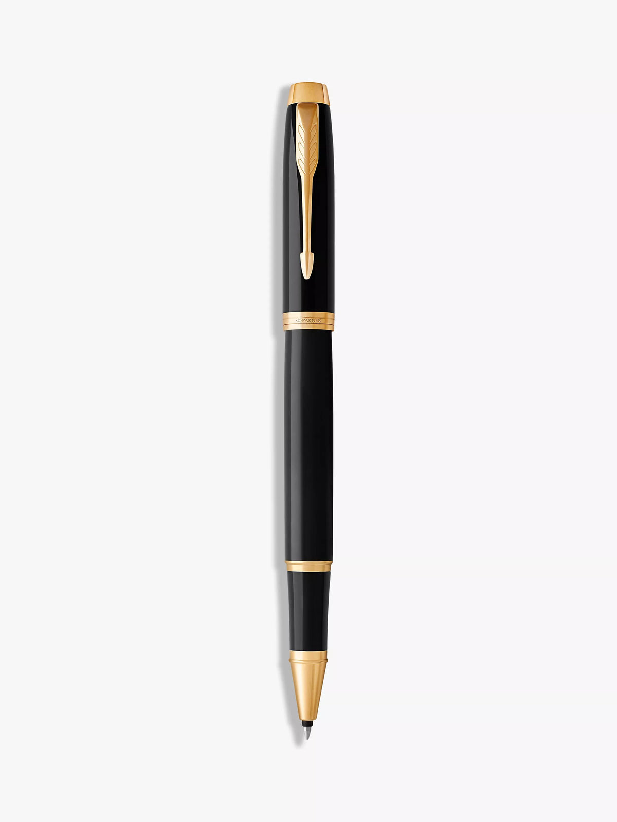 Parker IM metal trim rollerball pen medium nib black ink, UK version