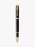 Parker IM metal trim rollerball pen medium nib black ink, UK version