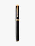 Parker IM metal trim rollerball pen medium nib black ink, UK version