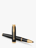 Parker IM metal trim rollerball pen medium nib black ink, UK version