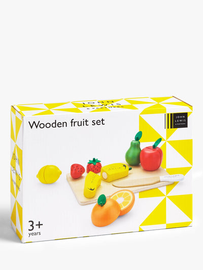 Holz-Obst-Schneideset mit Klettverschluss und sechs Teilen für Rollenspiele