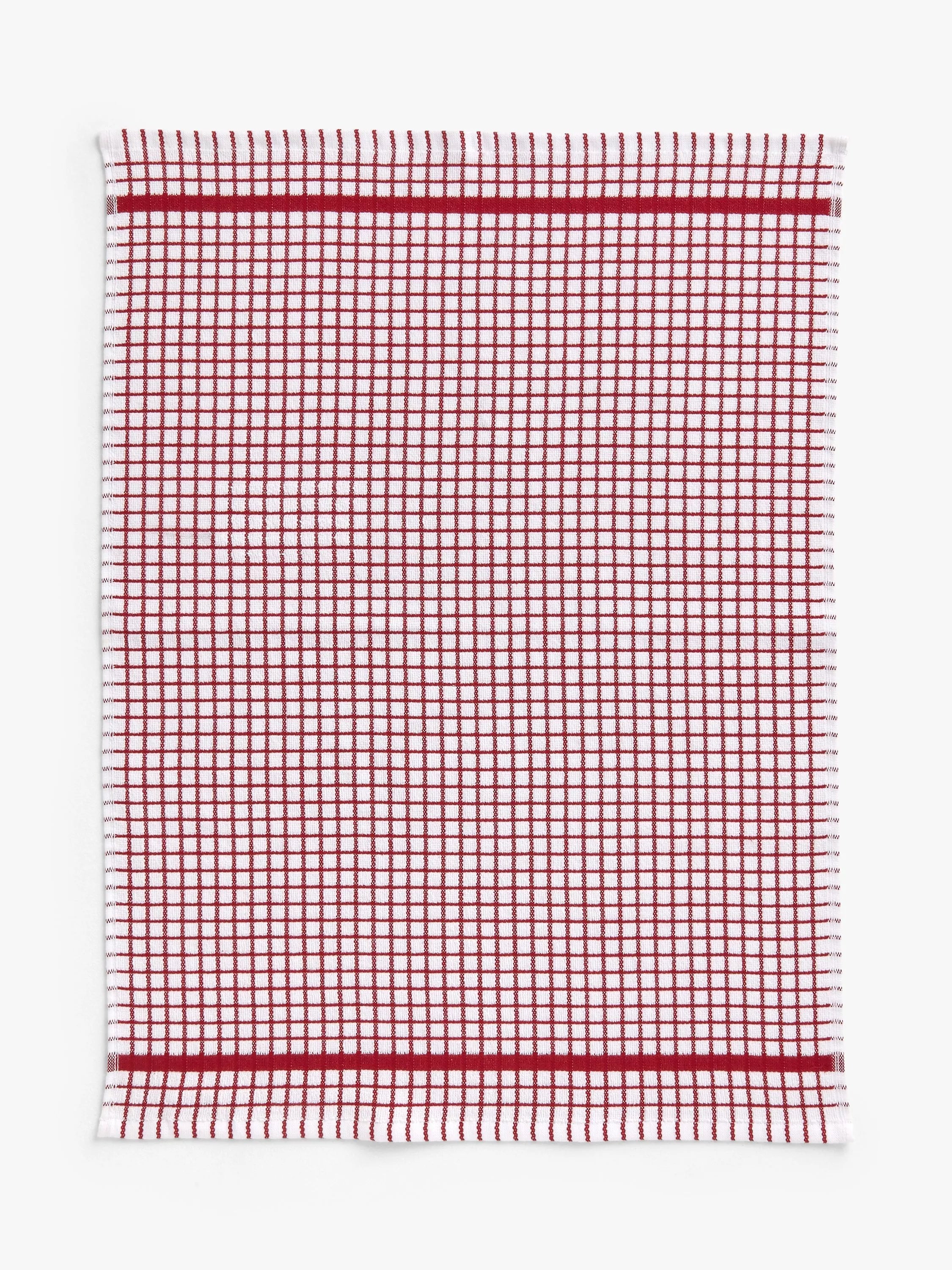 John Lewis Check Terry Cotton Tea Towel