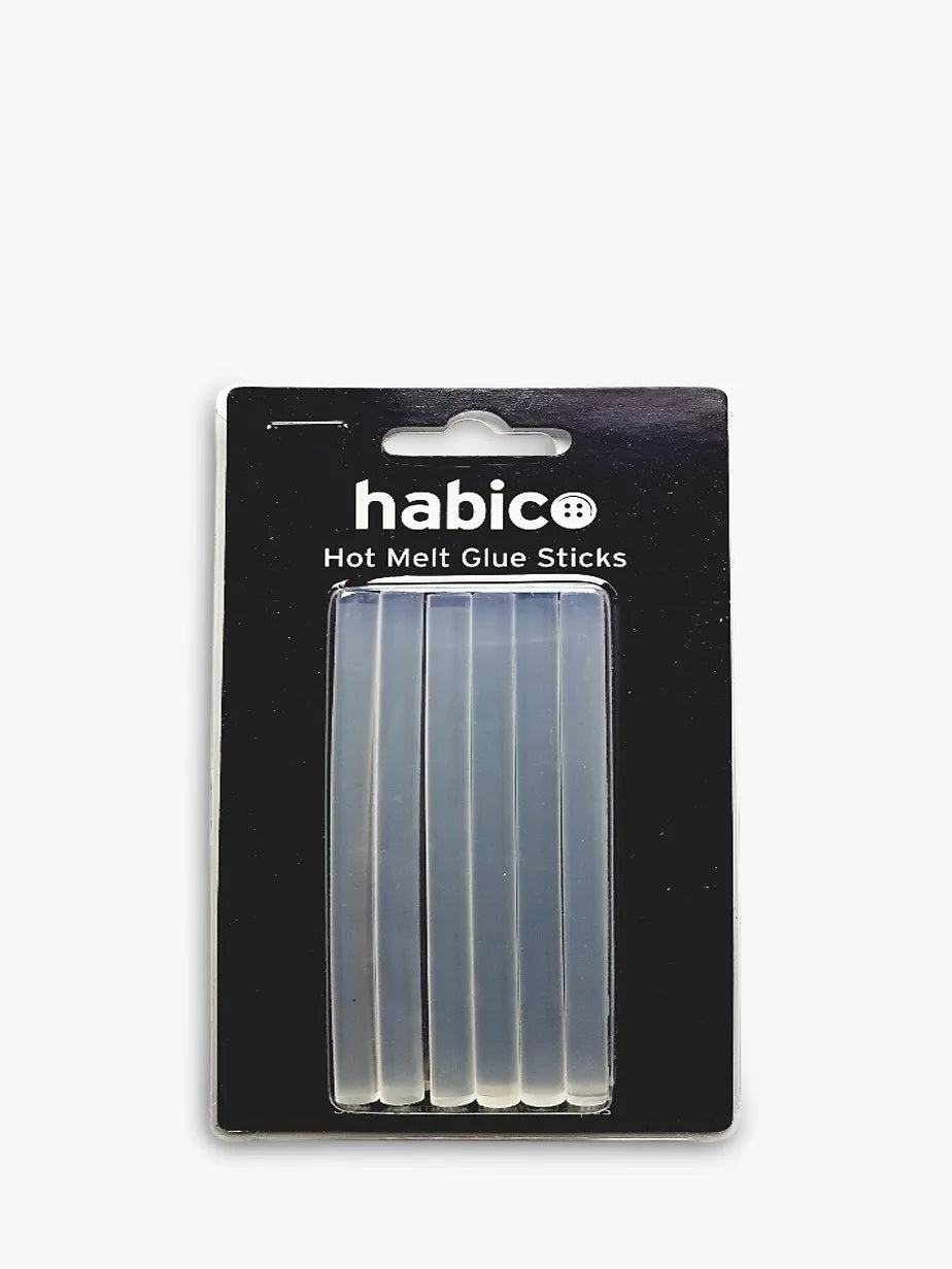 Habico hot melt glue sticks 7mm pack of 6 - British product