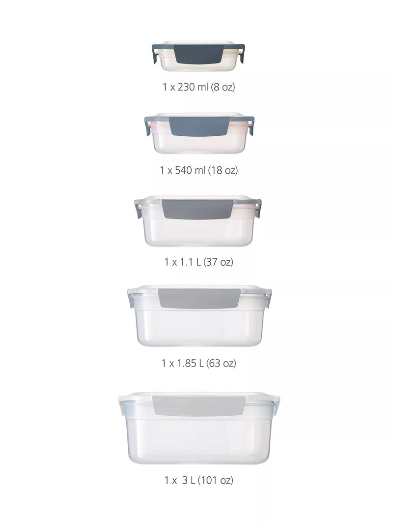 Joseph Joseph airtight storage containers set of 5 Sky, UK version