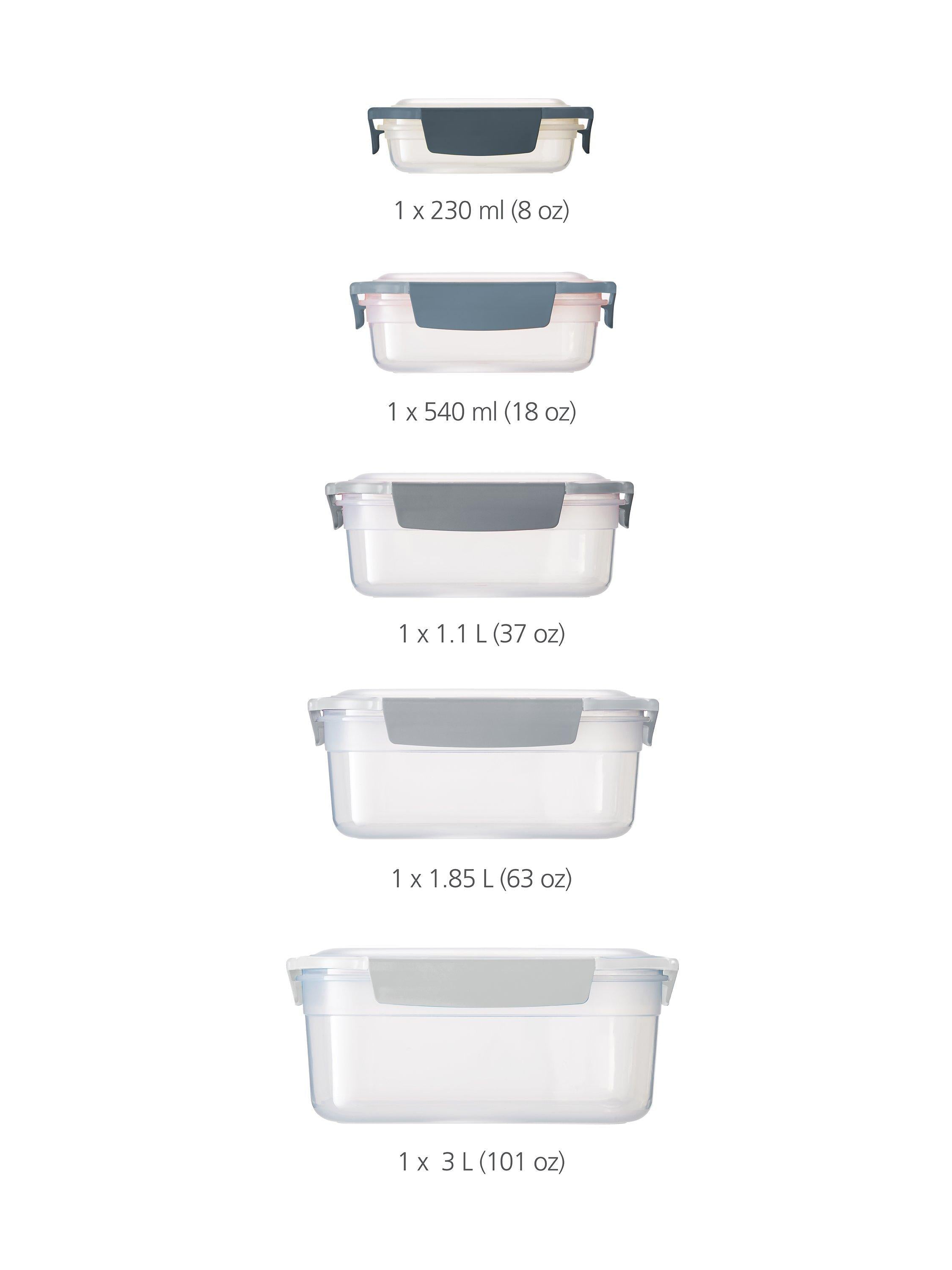 Joseph Joseph airtight storage containers set of 5 Sky, UK version