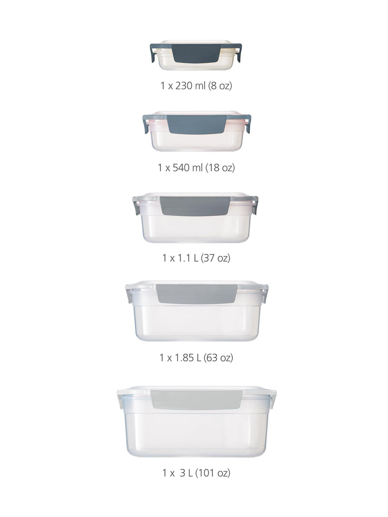 Joseph Joseph airtight storage containers set of 5 Sky, UK version
