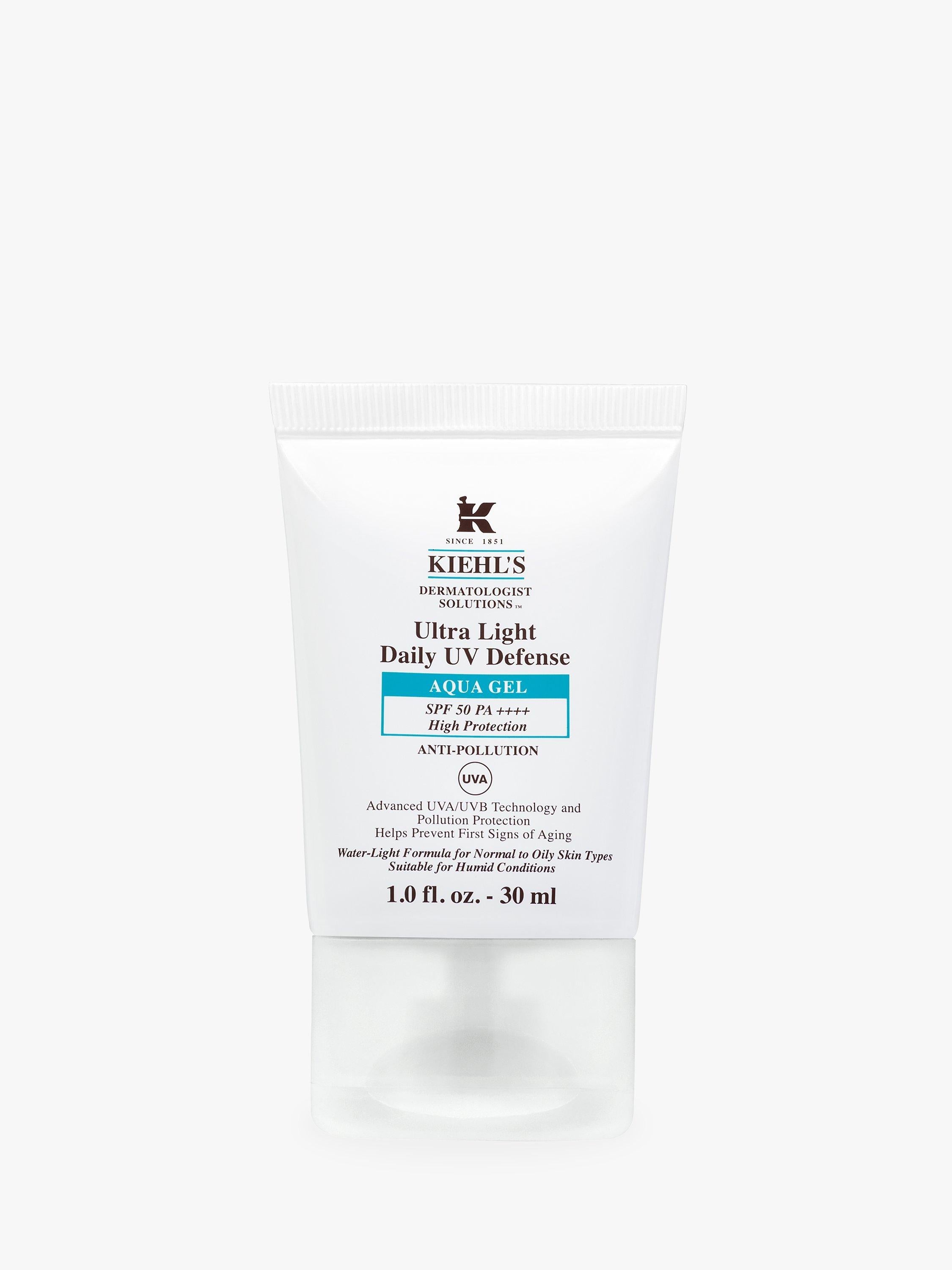 Kiehl's SPF 50 aqua gel sunscreen, UK version
