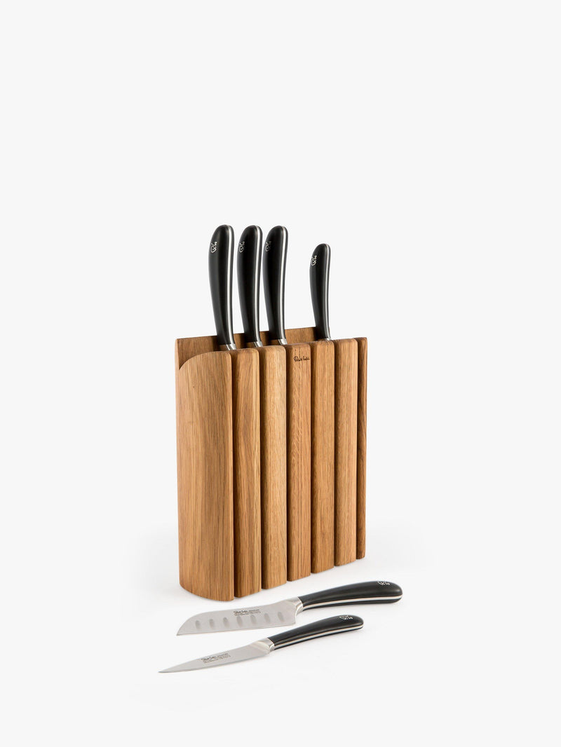 Robert Welch Signature Book Oak wood knife block imported from the UK