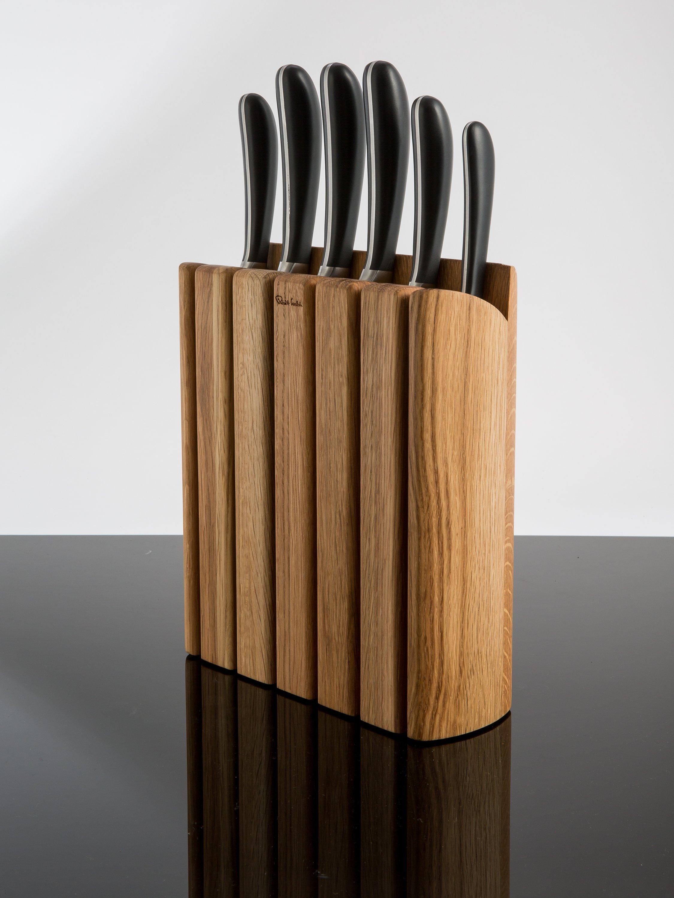 Robert Welch Signature Book Oak wood knife block imported from the UK