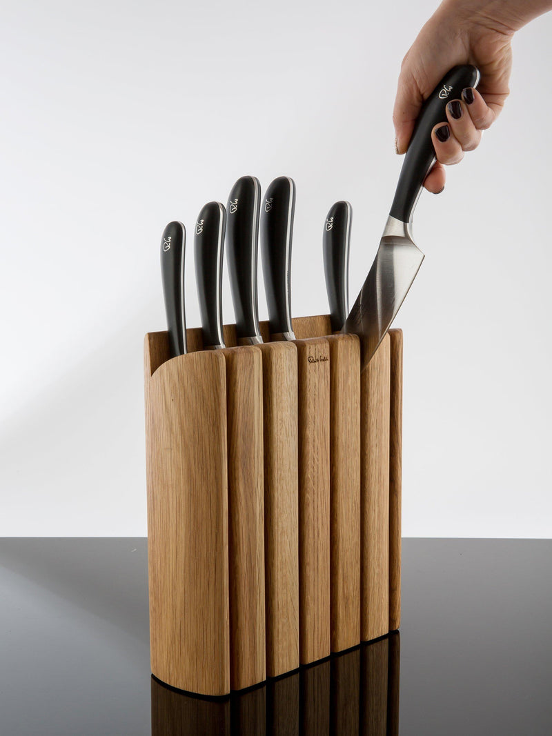 Robert Welch Signature Book Oak wood knife block imported from the UK