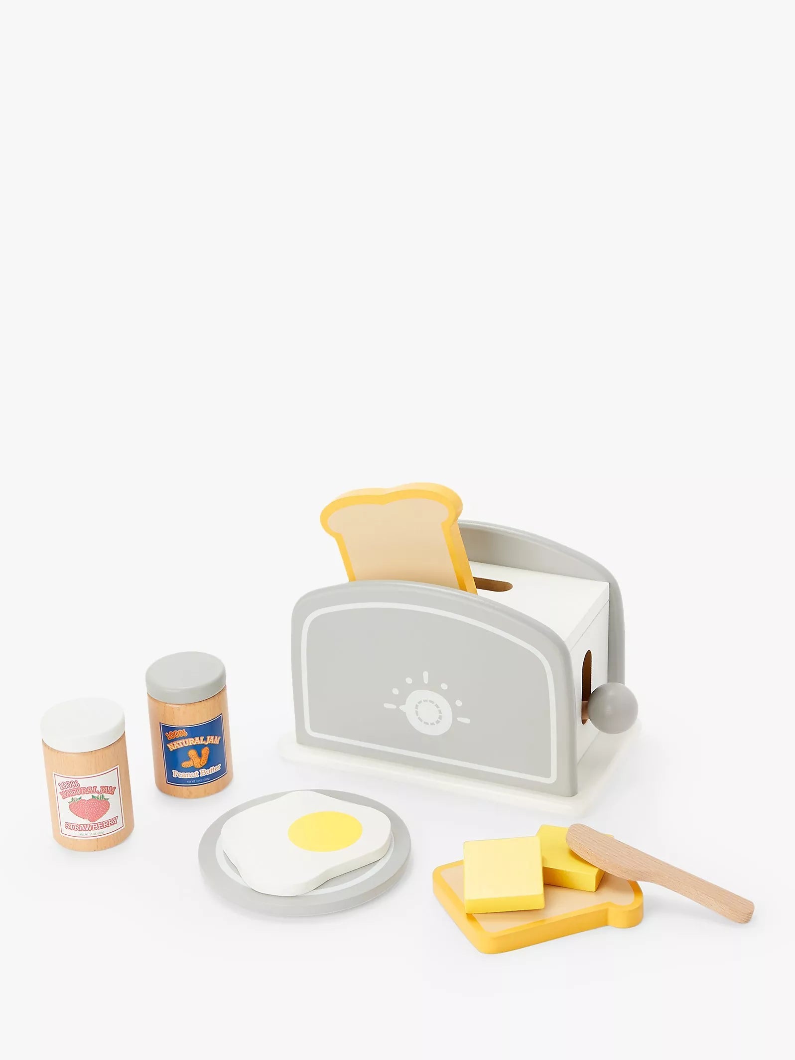 John Lewis Wooden Toaster Breakfast Set 10.8cm, imported from the UK