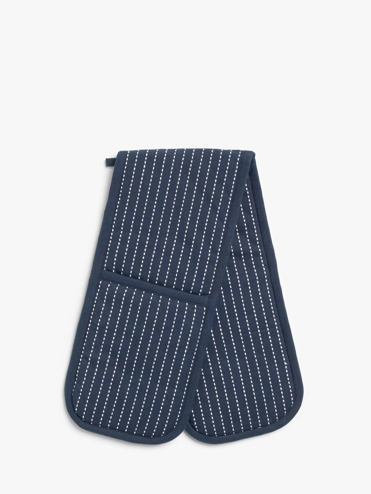 John Lewis double oven glove striped dark blue, UK version