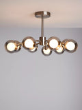 John Lewis Huxley semi flush light nine smoked shades, imported from the UK