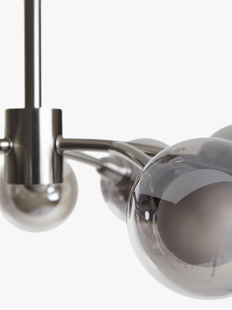 John Lewis Huxley semi flush light nine smoked shades, imported from the UK