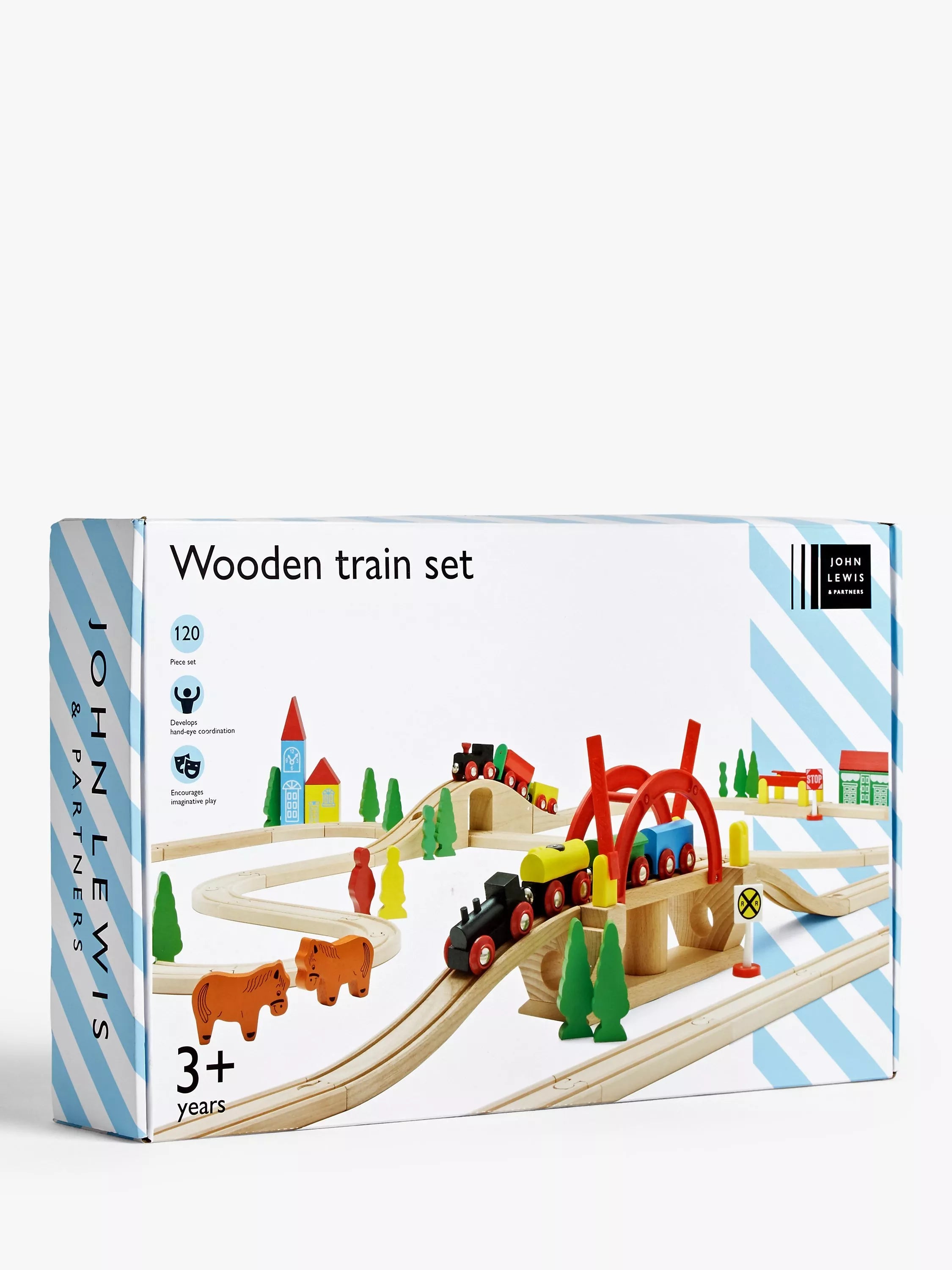 John Lewis wooden train set 120-piece (British brand)