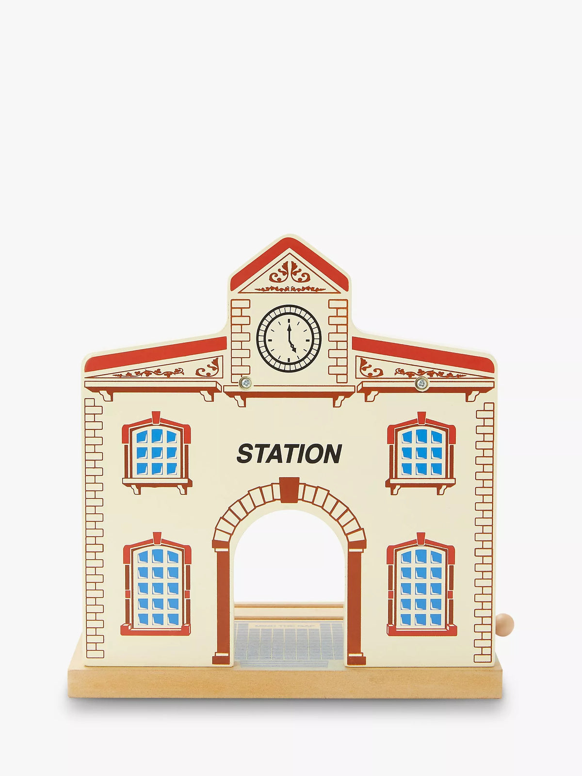 John Lewis Wooden Train Station with stop go signals - British product