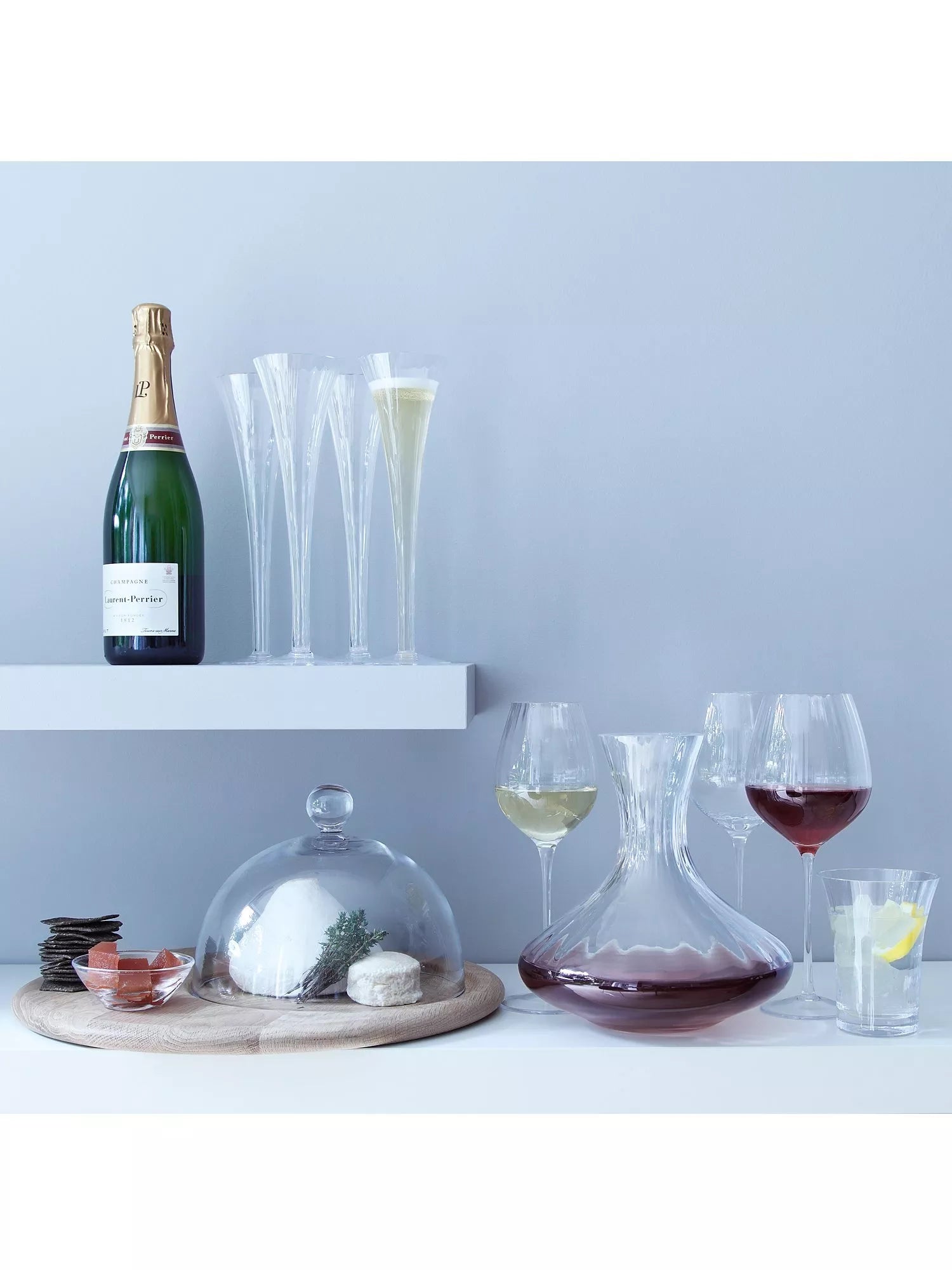 LSA International Aurelia optic glass carafe 1.8L, imported from the UK