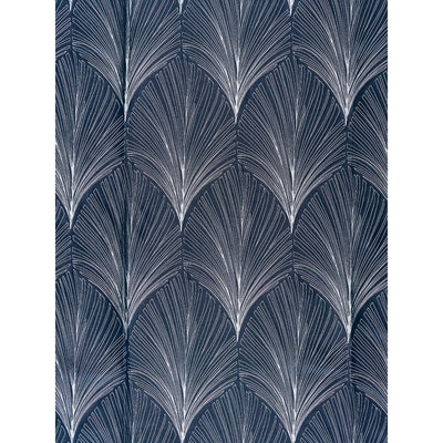 John Lewis John Lewis Deco Fan Indigo Made to Measure Curtains or Roman Blind- Buy online at McGrocer